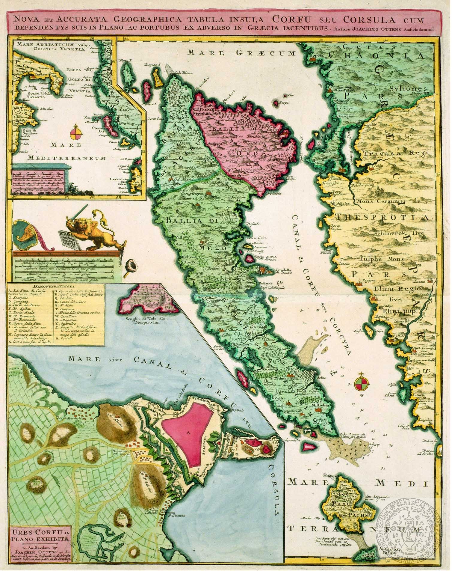 Nova et accurata geographica tabula insula Corfu….